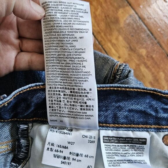 Levi’s W27 Selvedge Denim Shorts – White Oak Cone Mills, High Waist Button Fly - Picture 7 of 8